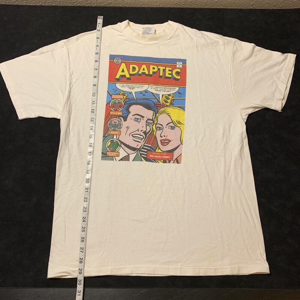 IBM Computer Shirt Vintage Apple Microsoft Adobe Art Comic images Marvel USA 90s